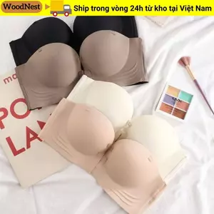 Áo ngực có khóa phía trước WOODNEST, Áo ngực đẩy lên thoáng khí chống trượt, Đồ lót không dây liền mạch gợi cảm Ngực nhỏ