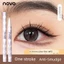 bút kẻ bọng mắt 2 đầu chuốt mắt mascara cọ kẻ bọng mắt Bút kẻ mắt dạng lỏng NOVO Màu siêu mịn Trắng chống thấm nước Chống mồ hôi lâu trôi Chống nhòe Nhanh khô dưới người mới bắt đầu
