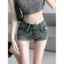Quần Short Denim Nữ Mỏng Retro Cao Cấp Co Giãn Ôm Phù Hợp Với Hông Quần Nóng