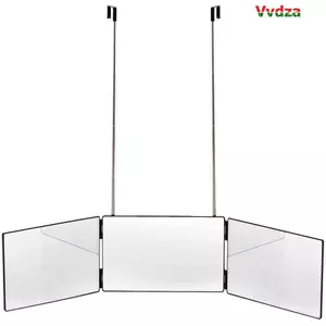 Gương gấp 3 chiều VVDZA Tốt cho du lịch Công cụ cắt tóc DIY Tự cắt tóc Tạo kiểu tóc với giá đỡ chiều cao có thể điều chỉnh