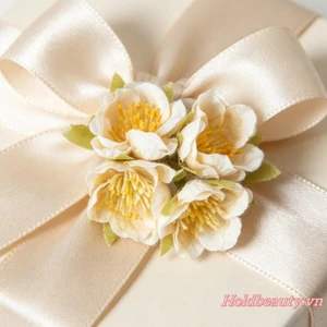 1 Bó Hoa Mẫu Đơn Nhân Tạo Mini 6 Đầu Hoa Camellia Nhỏ Cho Vòng Hoa DIY Phụ Kiện Thủ Công