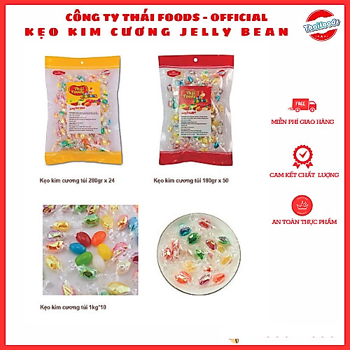 Kẹo dẻo kim cương Hoa quả Jelly bean Thái foods
