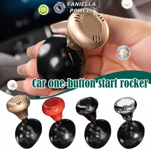 FANIELLAPOWELL Nút khởi động một chạm, Phụ kiện sửa chữa đòn bẩy khởi động Nút khởi động ô tô bằng hợp kim, Nắp khởi động Nút nhấn động cơ ô tô bằng kim loại