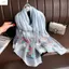 Khăn lụa sang trọng ZENZON, Khăn choàng Hijab thêu hoa cho nữ, Thời trang quấn lớn mềm mỏng sáng bóng Khăn ren nữ