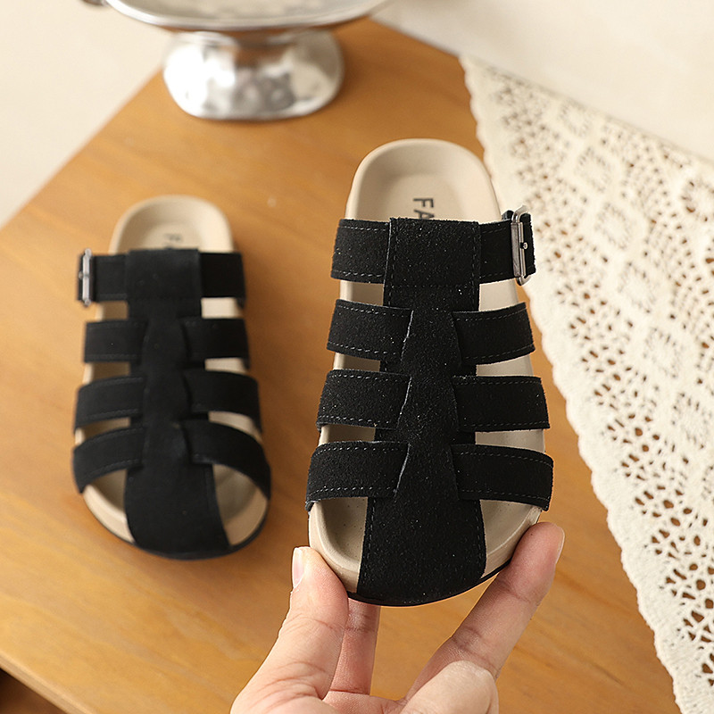 Dép lưới bé trai bé gái phong cách casual đơn giản, phối áo thun quần short hàng ngày ngoài trời