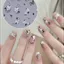 Phong Cách Trung Quốc Mực Làm Móng Miếng Dán Đen Trắng Camellia Bán Trong Suốt Hoa Nhỏ Vỏ Ánh Sáng Dập Nổi Miếng Dán Móng Tay