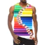 Rainbow 3D Tank Top Nam, Áo Vest dạo phố mùa hè Harajuku, Áo thun không tay mềm mại thoáng khí