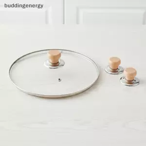 {BUDDI} 3 Núm nắp nồi chịu nhiệt bằng gỗ Nắp chảo chống bỏng đa năng cho các bộ phận thay thế dụng cụ nấu ăn nhà bếp {buddingenergy}