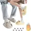 Dép Mèo YICA, Mũi Đóng Chống Thấm Nước Kitty Mules, Chống Trơn Trượt Đáy Mềm Dép Mèo Nhà