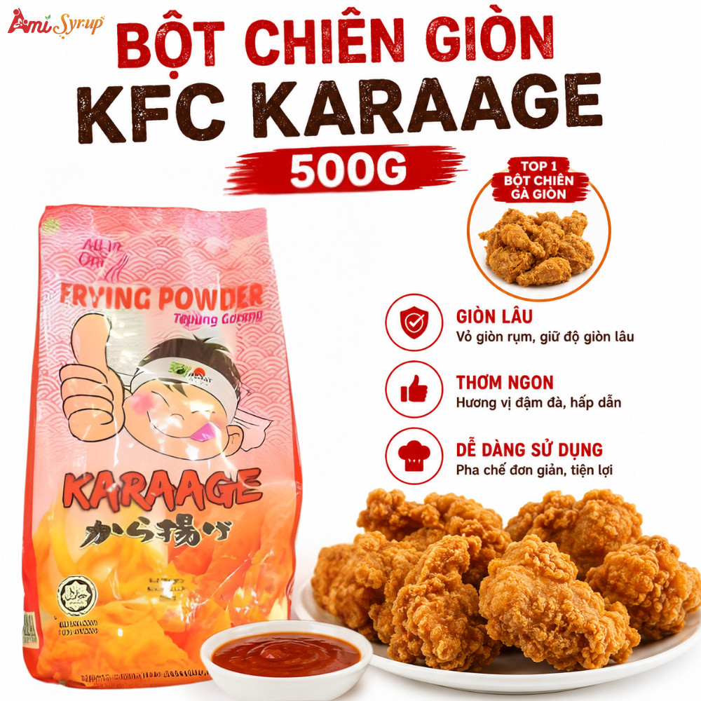 Bột Chiên Giòn KFC Karaage 500g, Lớp Vỏ Xù Giòn Rụm Cho Gà Và Rau Củ