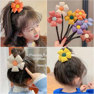 Trẻ Em Hoa Bóng Đầu Tóc Dụng Cụ Tiện Dụng Bé Gái Dễ Thương Nhiều Màu Sắc Bé Gái Lười Cuộn Dây Tóc Thanh Băng Đô Phụ Kiện Tóc GZUE