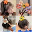 Trẻ Em Hoa Bóng Đầu Tóc Dụng Cụ Tiện Dụng Bé Gái Dễ Thương Nhiều Màu Sắc Bé Gái Lười Cuộn Dây Tóc Thanh Băng Đô Phụ Kiện Tóc GZUE