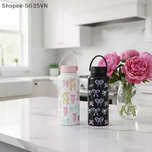 {AKIN} Bình nước bằng thép không gỉ 1000ml Bình giữ nhiệt cách nhiệt chân không chất lượng cao có tay cầm cho trường học văn phòng {a}