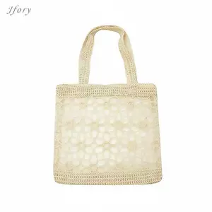 Jfory Nylon Nữ Tote Ren Họa Tiết Thẩm Mỹ Túi Lưới Thời Trang Túi Thường Ngày Cho Du Lịch
