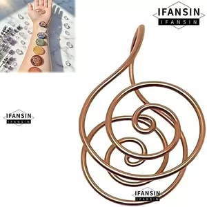 Nhẫn lòng bàn tay bằng đồng FANSIN, Nhẫn lòng bàn tay xoắn ốc có thể điều chỉnh di động, Phụ kiện trang sức thủ công Vòng đeo đồng để thiền & năng lượng