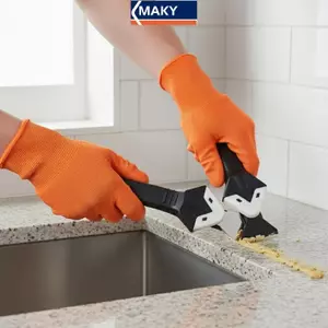 MAKY 3in1 Silicone Squeegee Scraper Bộ Dụng Cụ Cho Caulking Keo Loại Bỏ Góc Vệ Sinh Phòng Tắm Ngói Khoảng Cách VN