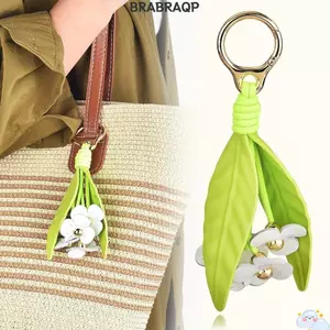 Móc Khóa Xe BRBRAA, Nhựa Cà Chua Hoa Tulip Túi Mặt Dây Chuyền, Treo Trang Trí PU Handmade Điện Thoại Di Động Dây Phụ Kiện Trang Sức