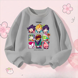 Dragon Ball Bé Trai Áo Chui Đầu Cổ Tròn Dài Tay Nhẹ Hoạt Hình In Hình Thường Ngày Thoải Mái Thời Trang Trang Trang Phục Hàng Ngày