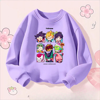 Dragon Ball Bé Trai Áo Chui Đầu Cổ Tròn Dài Tay Nhẹ Hoạt Hình In Hình Thường Ngày Thoải Mái Thời Trang Trang Trang Phục Hàng Ngày