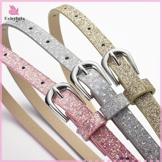 Thời Trang Sáng Bóng Lấp Lánh Nữ Thắt Lưng Vuông Pin Khóa Quần Jean Thắt Lưng Nữ Dây Thắt Lưng Quần Jean Bạc Hồng Dây Trang Trí [MỚI]