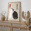 Poster cổ điển mèo Nhật Bản. Tranh canvas phong cách động vật Nhật Bản dễ thương. Tranh nghệ thuật treo tường phòng khách. Trang trí nội thất