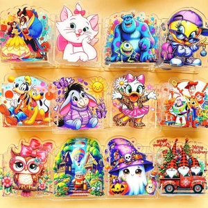 AristoCats Goofy Goof Beauty And The Beast Acrylic Bút Hộp Đựng Văn Phòng Phẩm Hộp Đựng Trang Điểm Hạt Dây Bút Lưu Trữ 10cm