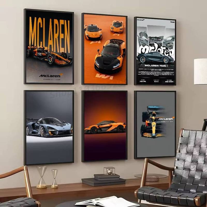 Thương Hiệu Thời Trang M - McLaren F1 Mẫu Poster Nghệ Thuật In Thanh Trang Trí Nội Thất Phòng Khách