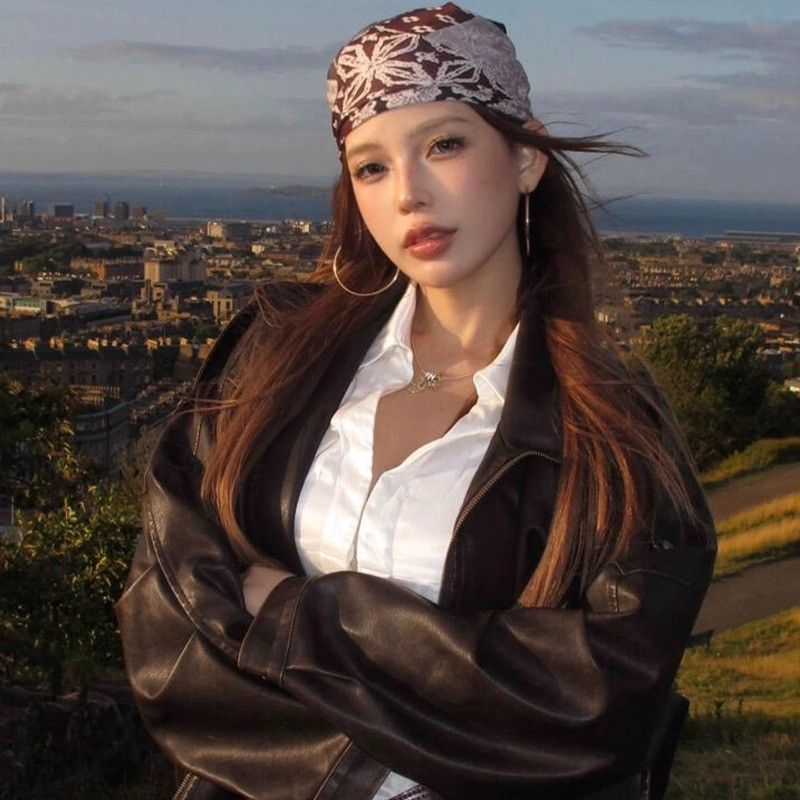 Thu Đông Retro Thời Trang Nâu Turban 2026 Phong Cách Mới Turban Nữ