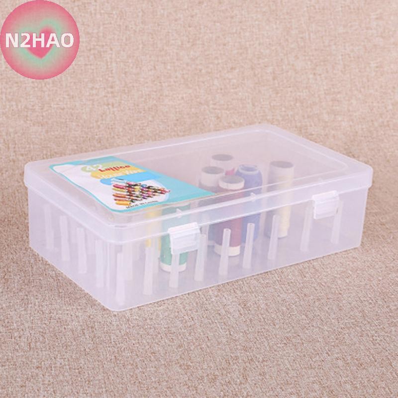 N2HAO 42 Trục Chỉ May Hộp Trong Suốt Dây Kim Sắp Xếp Lưu Trữ Hộp Đựng n