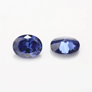 5A Tanzanite Màu Hình Bầu Dục Cắt Cubic Zirconia 15 / 30 Chiếc 3x5mm ~ 10x12mm Đá CZ Rời Cho Trang Sức DIY