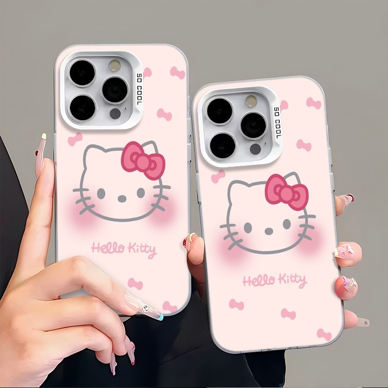 Ốp Lưng iPhone Hình Hello Kitty Nơ Dễ Thương - Tương Thích 16/15/14/13/12/11 Pro Max, XS Max, X