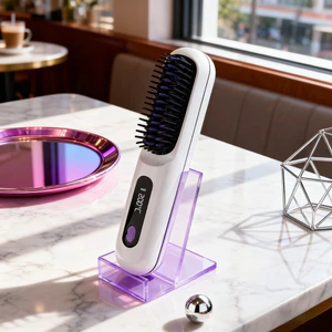 Bàn Chải Duỗi Tóc Không Dây Công Nghệ Ion Âm Tạo Kiểu Nhanh 2 trong 1 Di Động Dễ Mang Theo