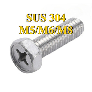Bulong lục giác ngoài inox 304, ốc inox  lục giác ngoài Bu lông vít M5 / M6 / M8 * L8-100mm [LXY-CB-1]