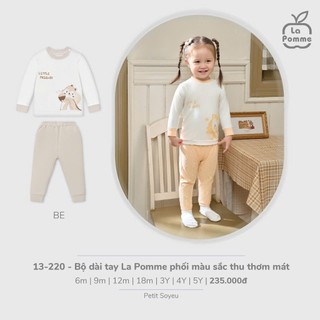 La pomme AW2025 BST Bộ dài tay cho bé T9.4