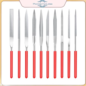 POWER 10 Cái Bộ tập tin kim 3x140mm Bộ tập tin kim cho đá Thủy tinh khắc kim loại Thủ công Dụng cụ cầm tay Bộ tập tin kim.