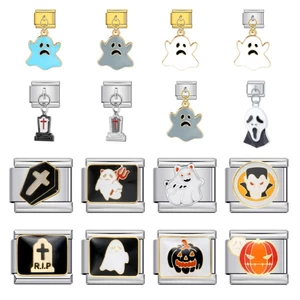 Vòng tay thép titan mặt dây chuyền nhỏ giọt dầu, phụ kiện thời trang Halloween