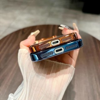 Ốp Điện Thoại Trong Suốt Sáng Bóng Sang Trọng Mạ PC Cứng Cho iPhone 17 11 15 14 13 12 16 Pro Max 14/15Plus 17AIR Vỏ Bảo Vệ Camera