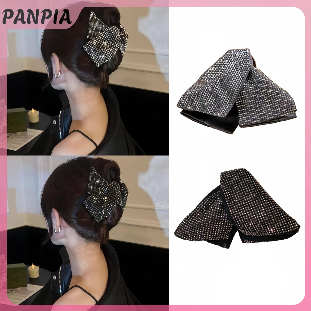 PNPIA- Thời Trang Kim Cương Giả Tính Khí Sáng Bóng Móng Vuốt Tóc Vải Tam Giác Kẹp Tóc