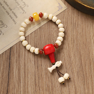 Vòng tay phong cách dân tộc cổ điển Tây Tạng từ xương bò và hạt ngọc lam, phù hợp nam nữ
