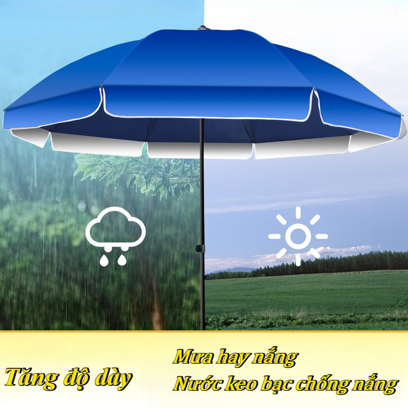 Ô chống nắng ngoài trời Ô che nắng bãi biển Lớp phủ bạc,99% tỷ lệ ngăn chặn tia cực tím