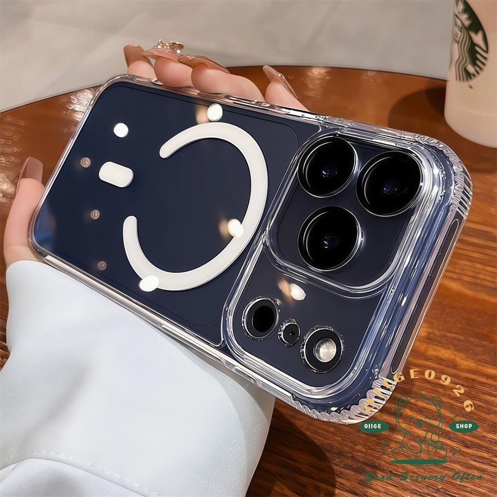 【 Ốp lưng iPhone17 】 Nút ảnh túi khí từ tính chống rơi Vỏ điện thoại iphone17 Pro Max 16 cho vỏ iPhone Vỏ mềm silicon TPU chống sốc