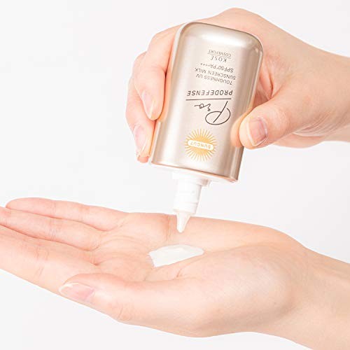 KOSE Suncut Pro Defense Toughness UV Milk, high adherence, strong against sweat, water, and rubbing, 60mL, lightly scented with fresh citrus fragrance, off-white (60 milliliters, x 1)- Direct from Japan