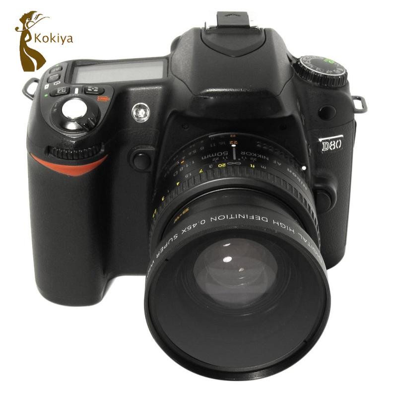 Kokiya 52mm 0,45x Ống kính góc rộng cho D7100 D5200 D3300 D600 D700 18-55mm Máy ảnh kỹ thuật số đa năng