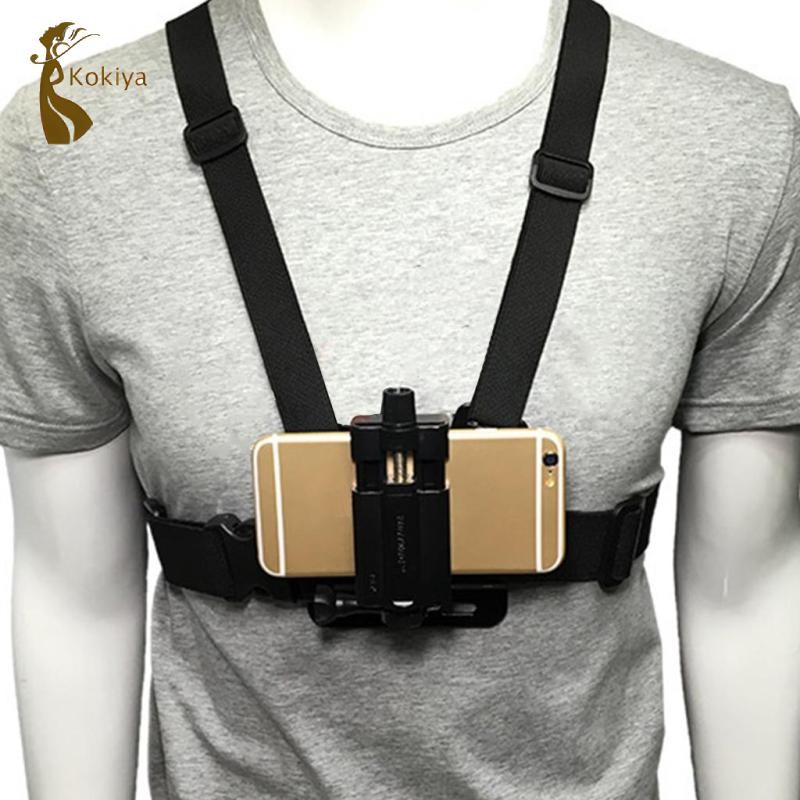 Giá đỡ dây đeo gắn dây đeo có thể điều chỉnh thân ngực có kẹp ABS cho điện thoại thông minh E