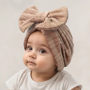 Treeling Bun Nút Nắp Mầm Non Bệnh Viện Mũ Turban Trẻ Sơ Sinh Nắp Bonnet Màu Trơn Headwrap
