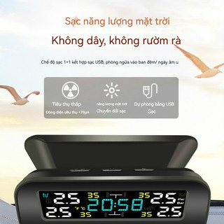 Màn hình áp suất lốp cảm biến bên ngoài nguồn, Màn hình LCD kỹ thuật số di động TPMS Màn hình nhiệt độ lốp