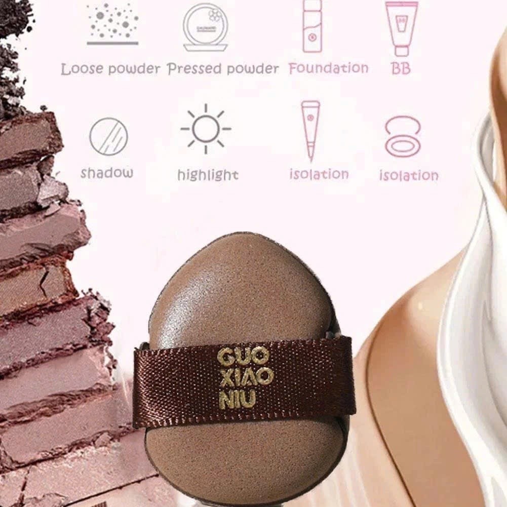 Set 6 bông mút Guoxiaoniu chocolate bông phấn trang điểm đa năng dùng ướt và khô