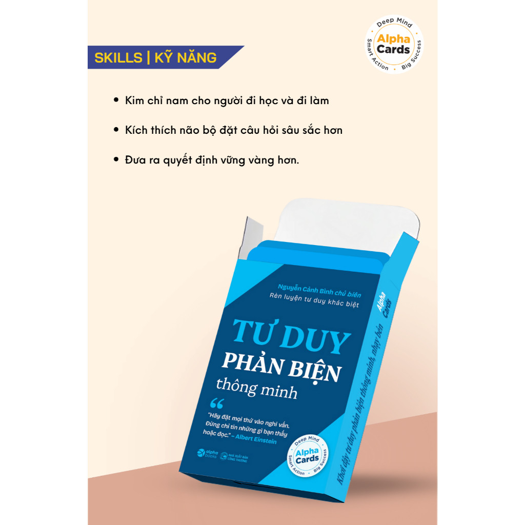 Flashcard Tư Duy Phản Biện - Rèn Luyện Tư Duy Khác Biệt & Logic (Alpha Books)