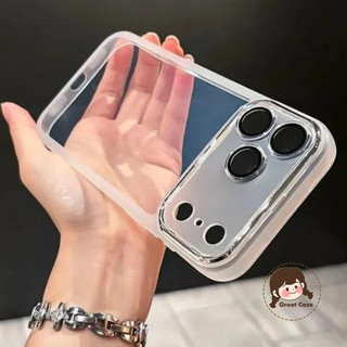 Ốp Điện Thoại Trong Suốt Khung Mờ Mới Cho Xiaomi Civi 5 4 Pro 3 2 11T Mi 11 11i 10 10S 10T Lite 10i 9 Mix 4 5G 4G Ốp Lưng Đơn Giản Có Phim Ống Kính Vỏ Mềm Chống Sốc