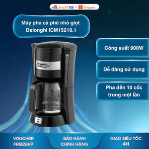 Máy pha cà phê nhỏ giọt Delonghi ICM15210.1 - Công suất 900W - Bảo hành chính hãng 12 tháng